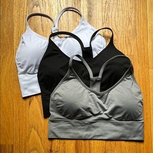 Women's Sports Bras - Black, Gray, and White